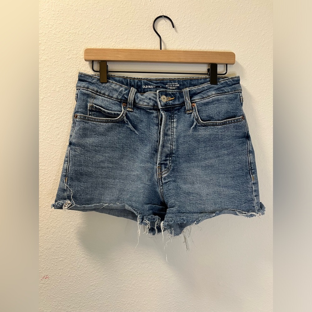 Oldnavy sky-Hi A-Line denim shorts